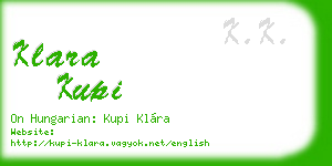 klara kupi business card